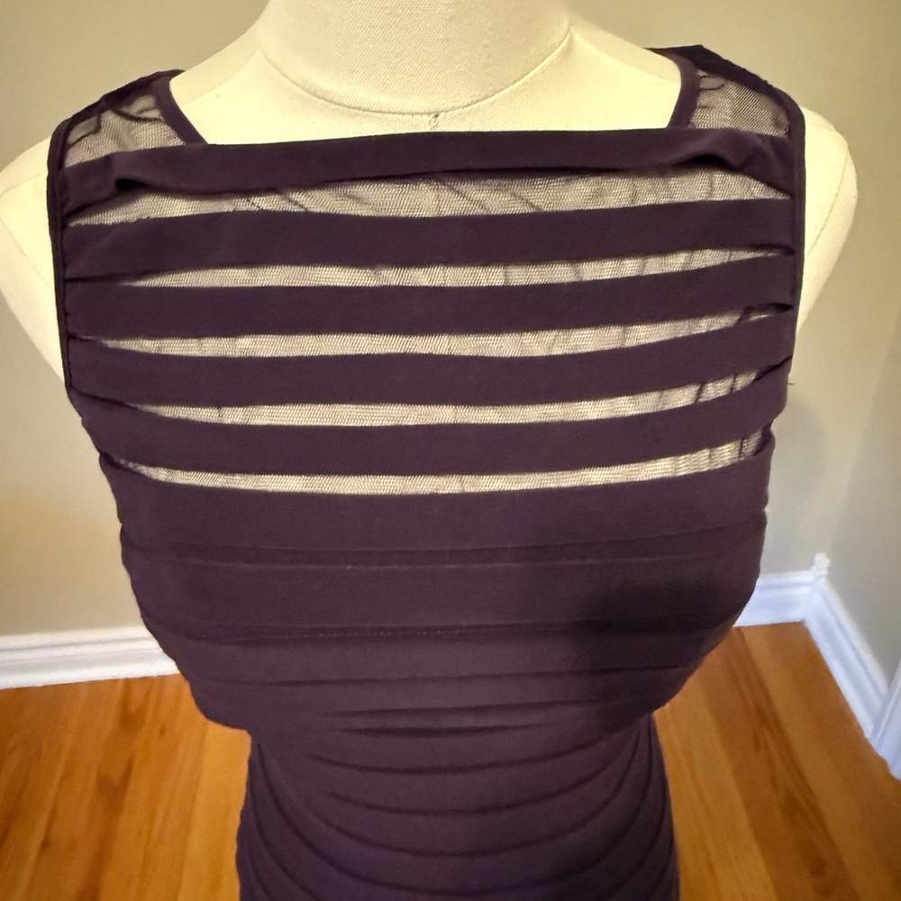 Adrianna Papell Strapless Dress in Deep Purple